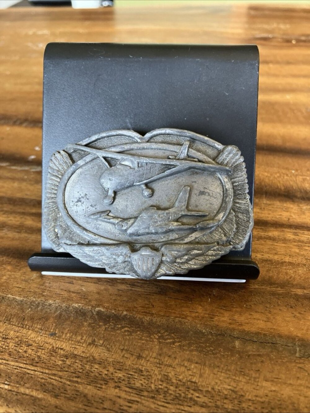 Vintage 1983 Siskiyou Pewter Airplanes Commemorative Belt Buckle B-27